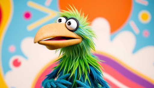 muppet with long hooked beak