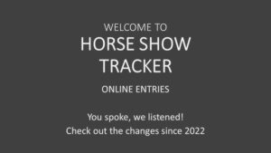 Horse Show Tracker